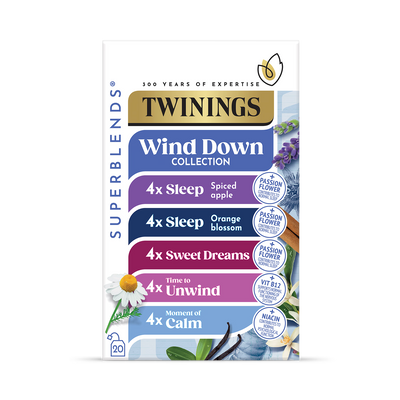 Holland & Barrett Twinings Superblends Wind Down Herbal Tea Collection 20 Tea Bags- Buy online at McGrocer