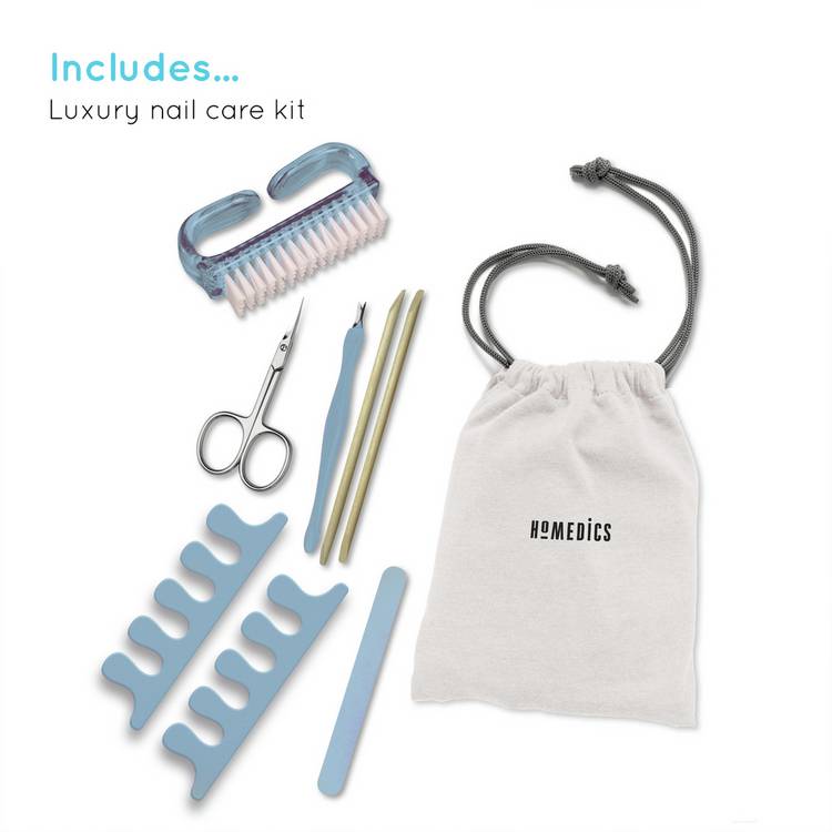 HoMedics Blue Luxury Nail Care Footspa Kit, UK version