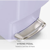Simplehuman 40 litre slim plastic pedal bin lilac (British brand)
