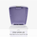 Simplehuman 40 litre slim plastic pedal bin lilac (British brand)