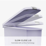 Simplehuman 40 litre slim plastic pedal bin lilac (British brand)