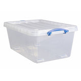Argos Really Useful 63.5L Wheeled Plastic Storage Boxes - Clear (Pack of 2)- Buy online at McGrocer