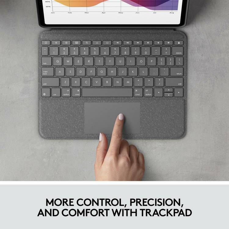 Logitech iPad Air folio keyboard case Grey, imported from the UK