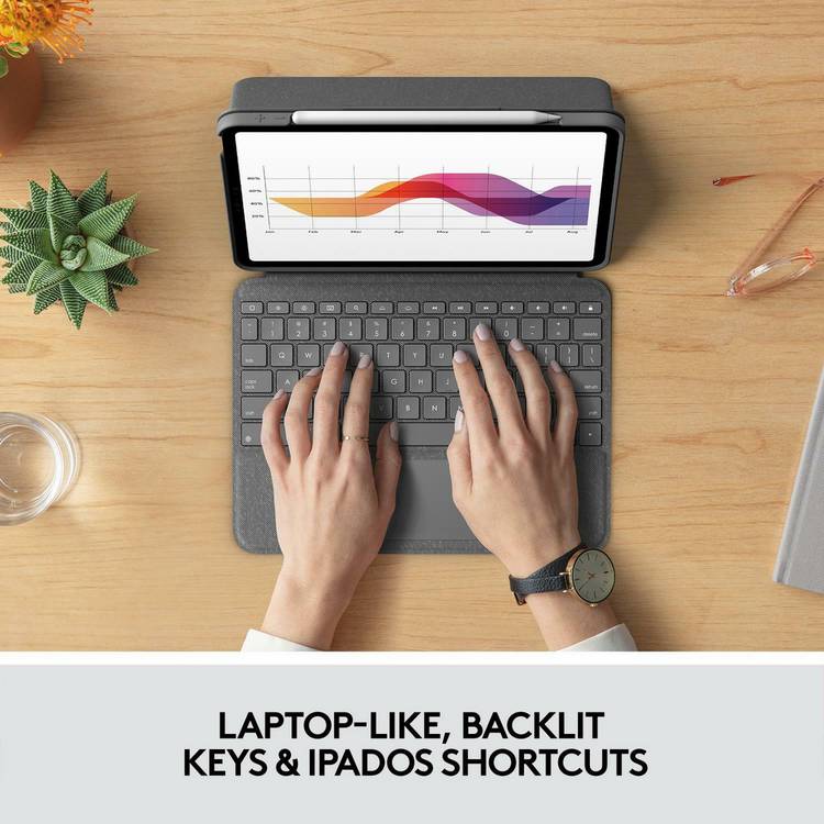 Logitech iPad Air folio keyboard case Grey, imported from the UK