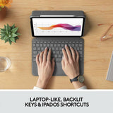 Logitech iPad Air folio keyboard case Grey, imported from the UK