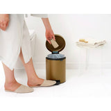 Brabantia NewIcon 5L pedal bin warm brass (British brand)