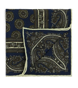 Harrods Dunhill Mulberry Silk Floral Medallion Pocket Square- Buy online at McGrocer