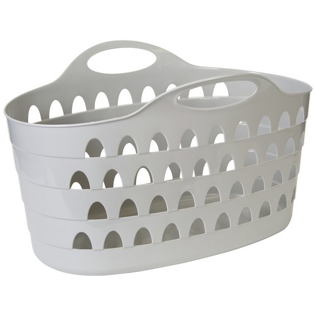 Strata 52L flexible laundry basket in grey (British brand)