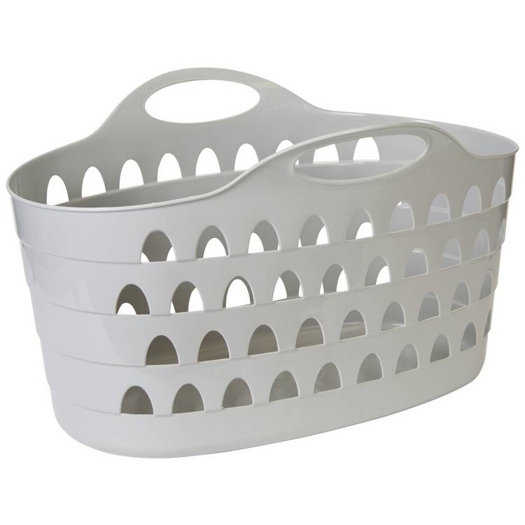 Strata 52L flexible laundry basket in grey (British brand)