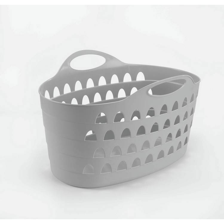 Strata 52L flexible laundry basket in grey (British brand)