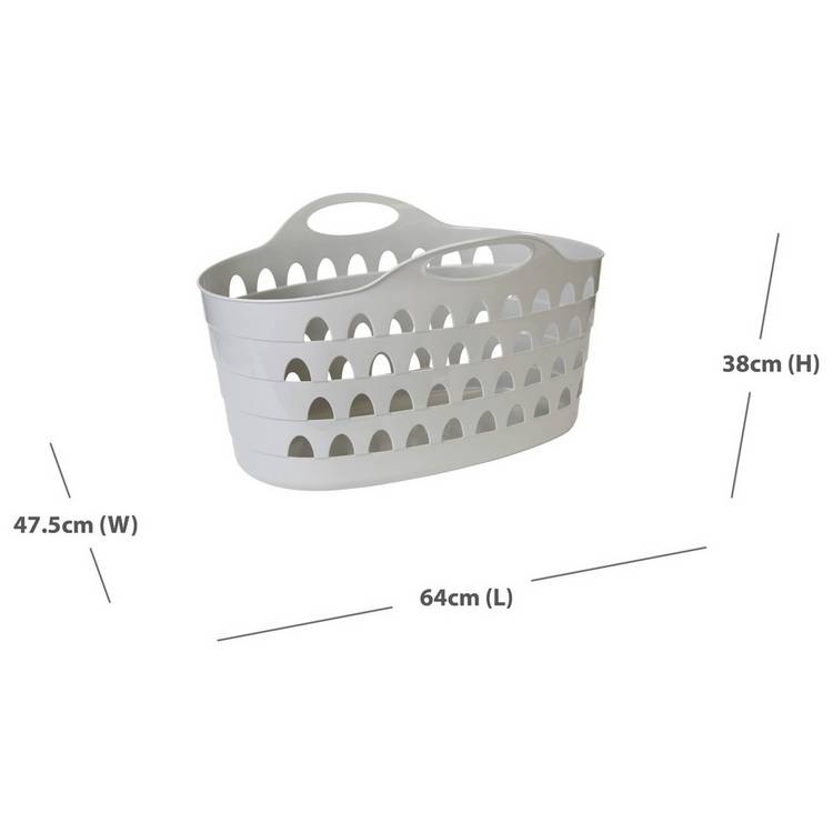 Strata 52L flexible laundry basket in grey (British brand)