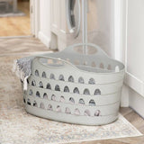 Strata 52L flexible laundry basket in grey (British brand)