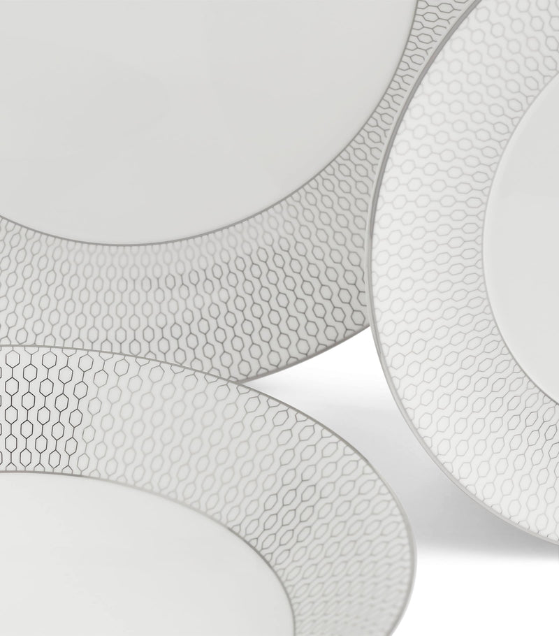 Wedgwood Gio Platinum dinnerware set of 12 pieces (British brand)