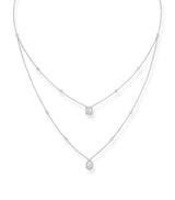 Harrods Messika My Twin White Gold and Diamond Layered Necklace (0.76ct)- Buy online at McGrocer
