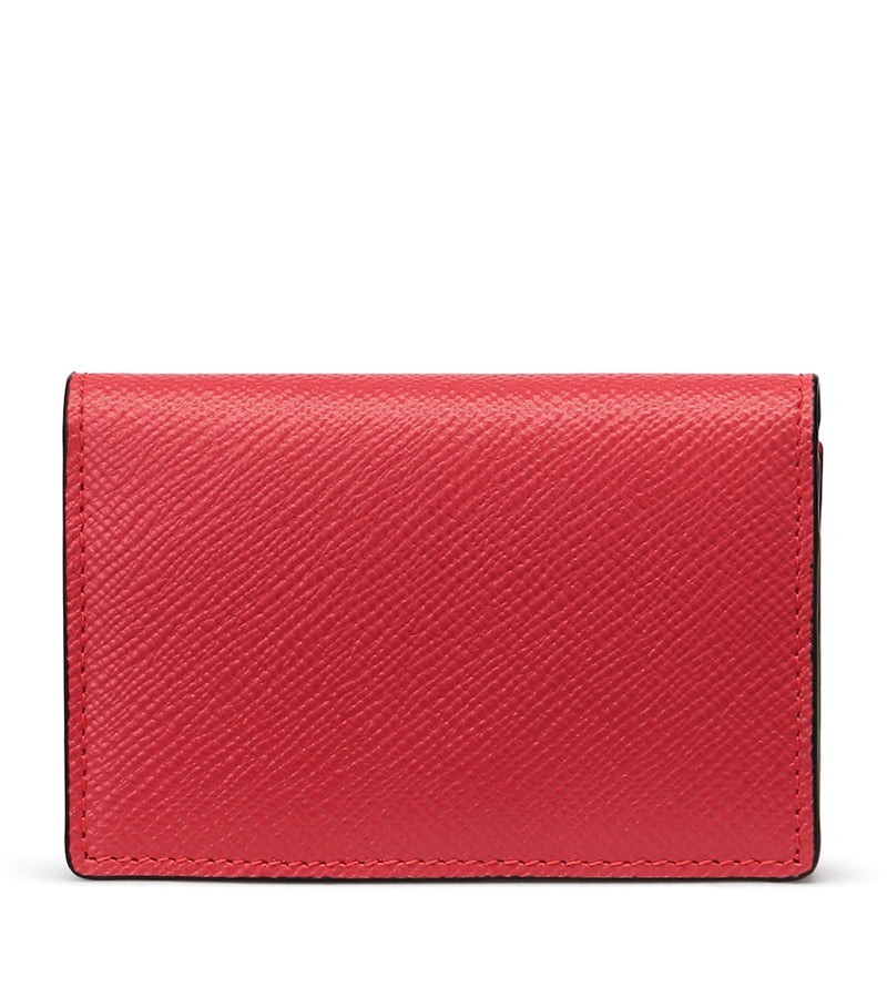 Smythson Panama folded card holder leather, UK version