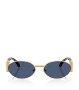 Harrods Versace Steel Oval Sunglasses- Buy online at McGrocer