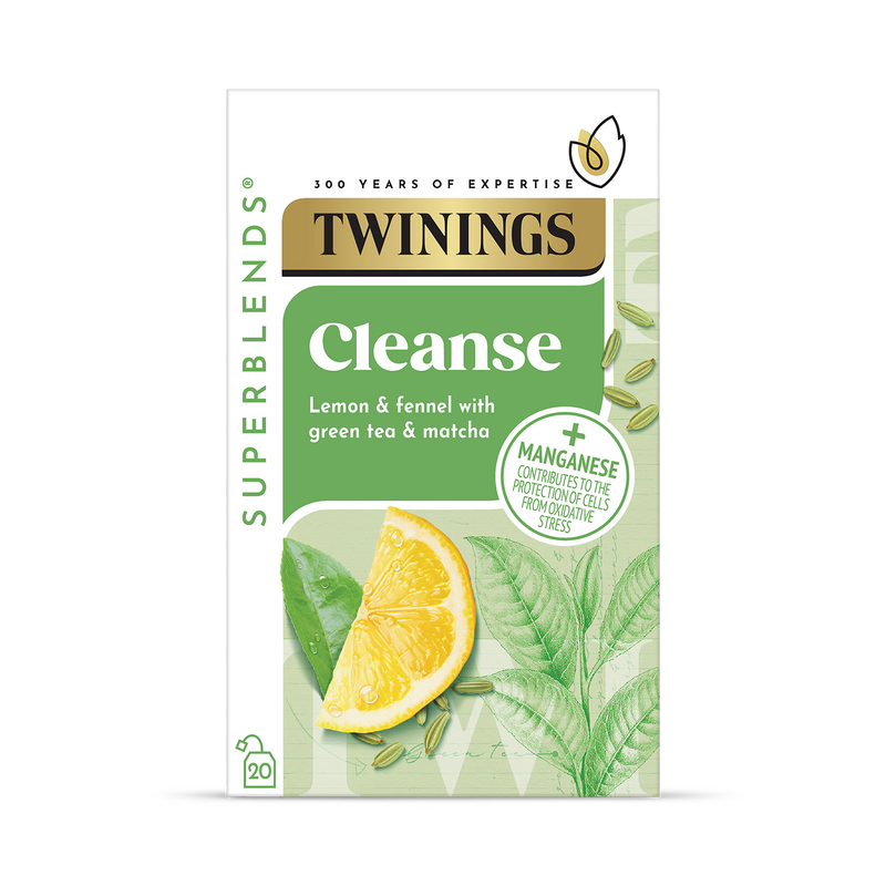 Twinings Superblends Cleanse Matcha Tea Lemon Flavour 40g (British brand)