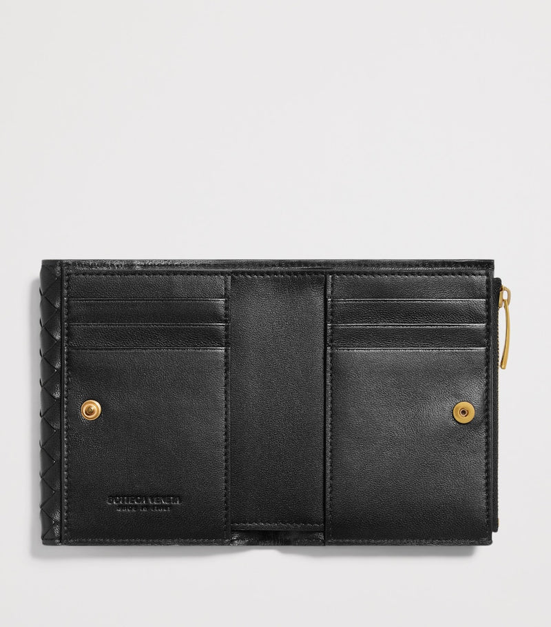 Bottega Veneta small leather Piccolo bifold wallet, imported from the UK
