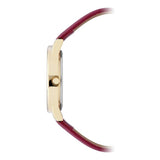 Limit white dial burgundy strap ladies watch (British brand)