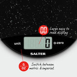 Salter round marble digital kitchen scale black, imported from the UK