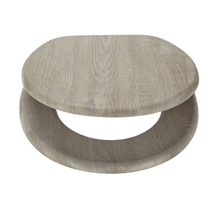 Argos Home wood effect toilet seat in grey, UK version