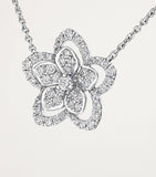 Graff Wild Flower white gold diamond necklace, imported from the UK