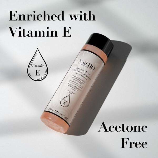 Nail HQ Acetone Free Nail Polish Remover 235ml, imported from the UK