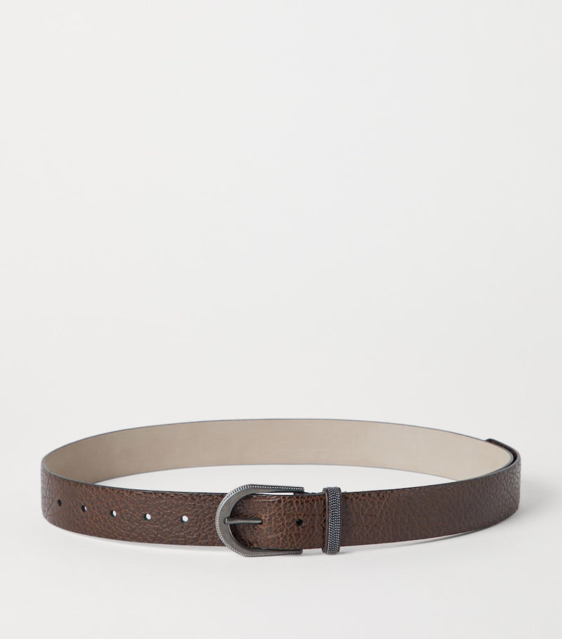 Brunello Cucinelli hammered calfskin belt (British brand)