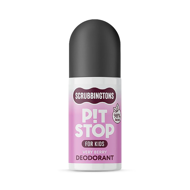 Scrubbingtons Pit Stop Very Berry roll deodorant 75ml, imported from the UK