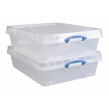Really Useful wheeled plastic storage boxes 61.5L - British product