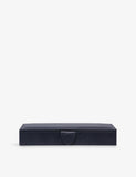 Smythson leather cufflinks box Panama 20cm, UK version