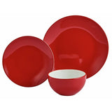 Argos Home stoneware dinner set red 12 piece, imported from the UK