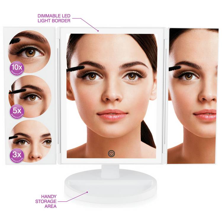 Rio LED magnification make-up mirror - British product