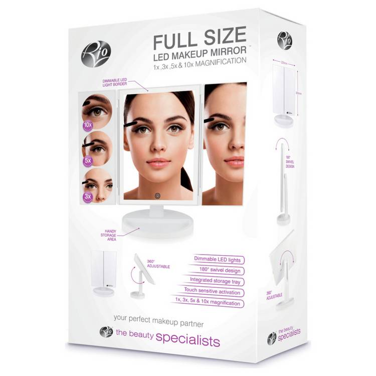 Rio LED magnification make-up mirror - British product