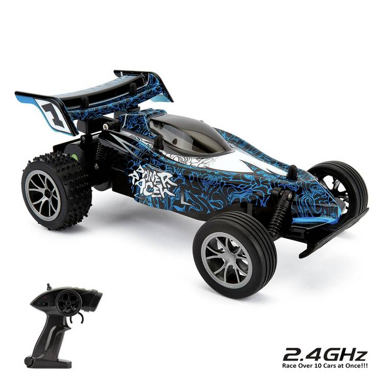 CMJ RC car 1:16 scale blue, imported from the UK
