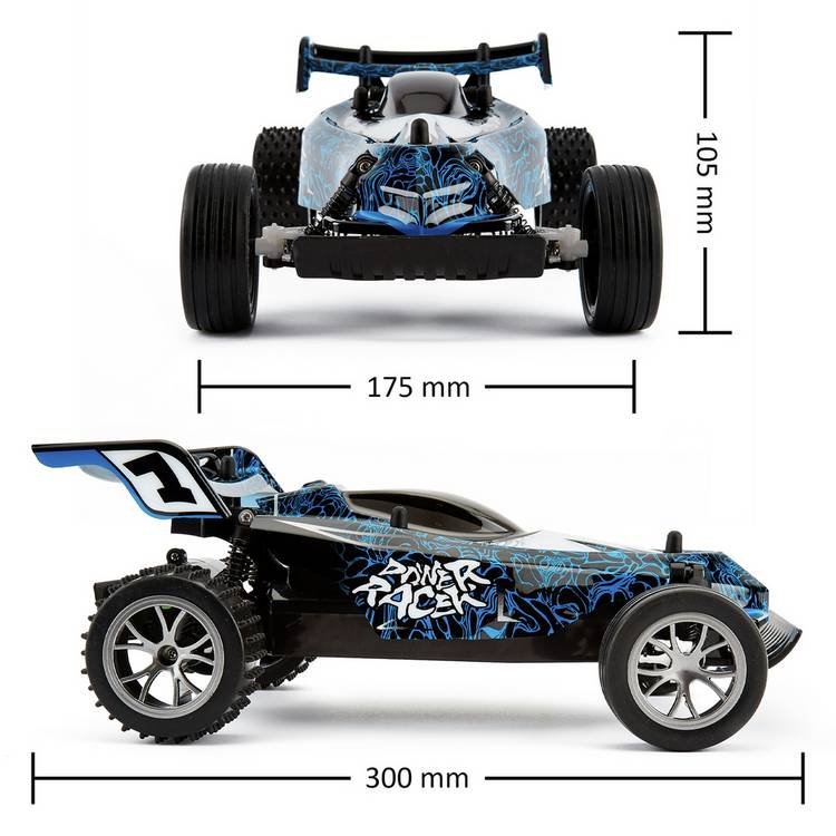CMJ RC car 1:16 scale blue, imported from the UK