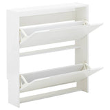 Argos GFW 2 Tier Narrow Gloss Shoe Cabinet White 76x72x17cm- Buy online at McGrocer