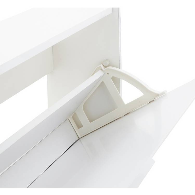 GFW narrow gloss white shoe cabinet for hallway storage (British brand)