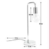 Argos Home Rayner chrome table lamp 46cm, imported from the UK