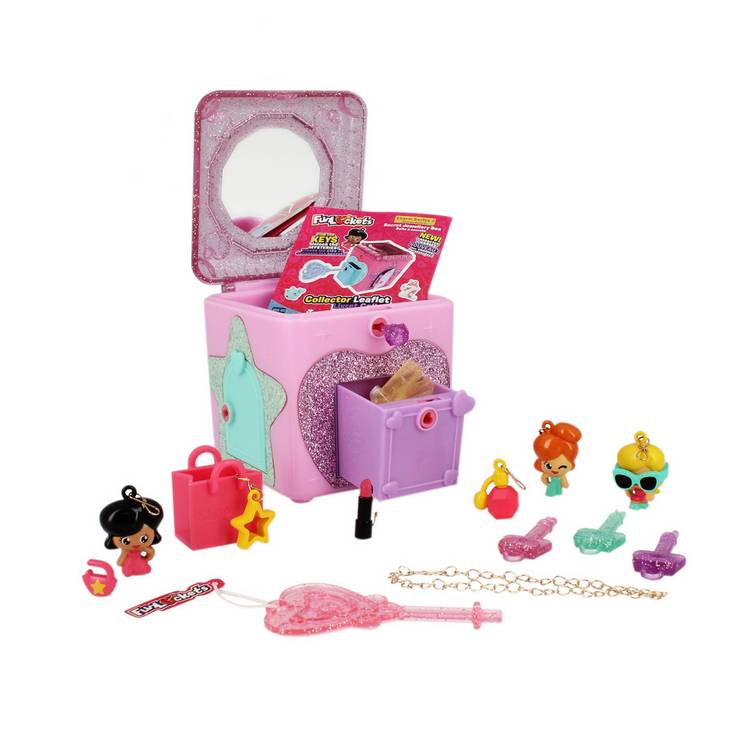 FunLockets Secret Jewellery Box with charms and surprises, imported from the UK