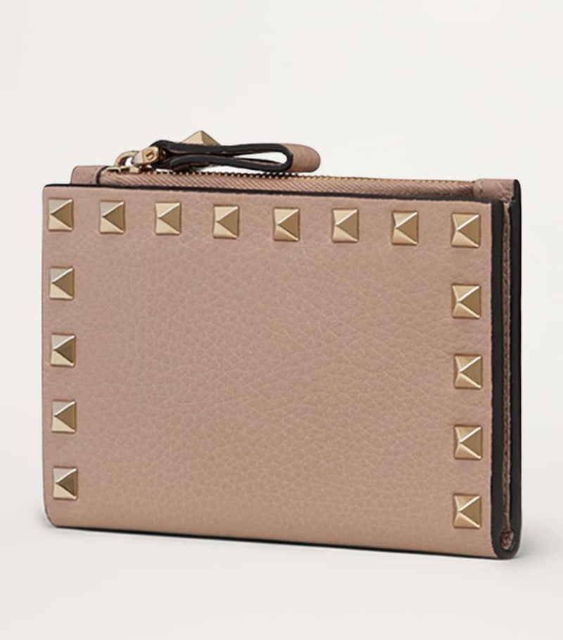 Valentino Garavani Leather Rockstud card holder (British brand)