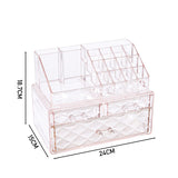 Livingandhome Plastic Tiered Makeup Organizer Pink, UK version