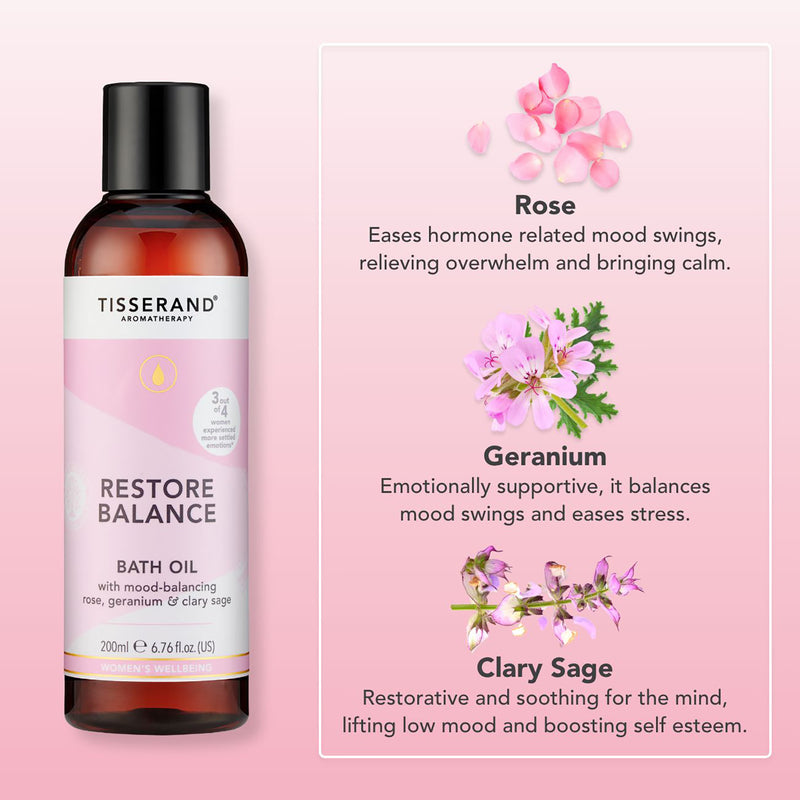 Tisserand Restore Balance bath oil 200ml (British brand)