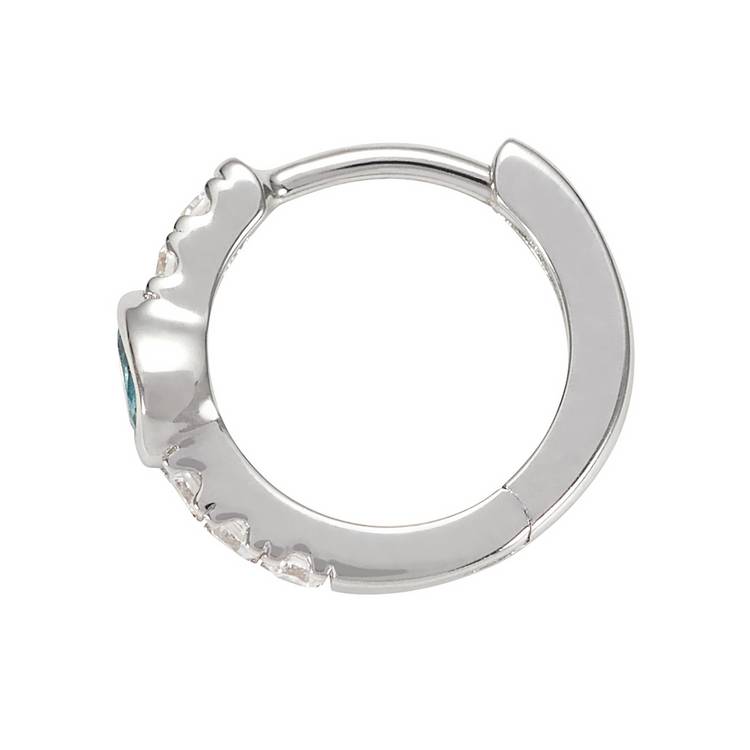 Revere sterling silver cubic zirconia huggie earrings set (British brand)