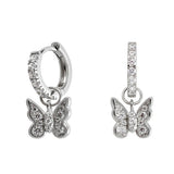 Revere sterling silver butterfly huggie hoop earrings (British brand)