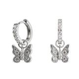 Revere sterling silver butterfly huggie hoop earrings (British brand)