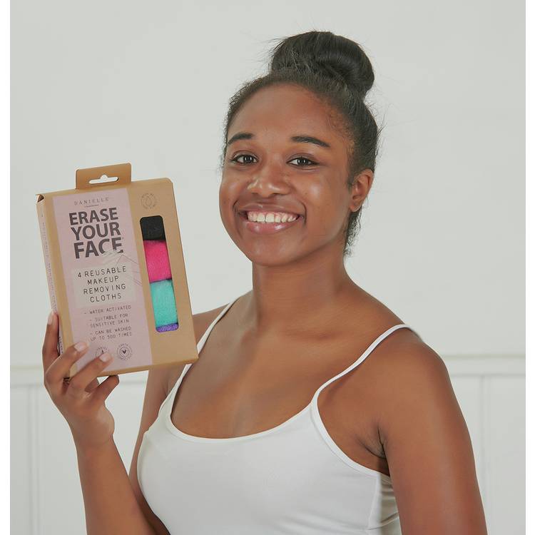 Erase Your Face reusable makeup remover cloths set of 4 - British product
