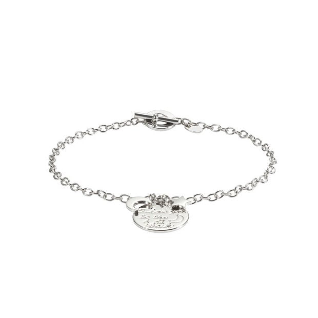 Moon & Back sterling silver bracelet I love you engraved 19cm - British product