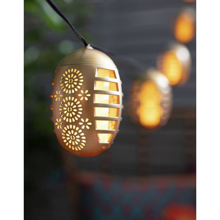 Argos Home solar string lights dancing flame 10-light, imported from the UK