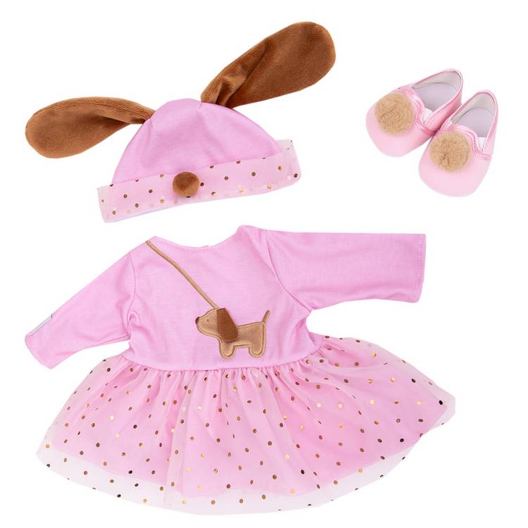 Tiny Treasures baby doll 44cm with puppy toy, UK version